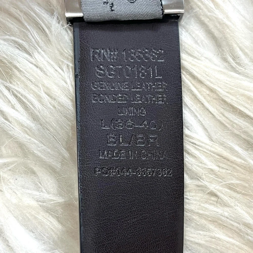 SWISSGEAR Men's Reversable Black Brown Leather Metal Buckle Belt